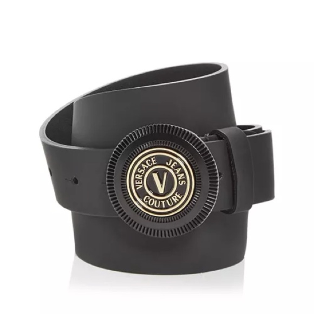 🔥🔥🔥 Versace Jeans Couture Men's Rubberized Leather Belt size 110